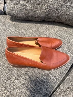 Madewell Leather Loafers in Cognac Sz 10